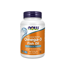 NOW �i�E Omega-3 Fish Oil - Molecularly Distilled �I���K�R�E���q�����t�B�b�V���I�C�� 100�\�t�g�W�F��/50��