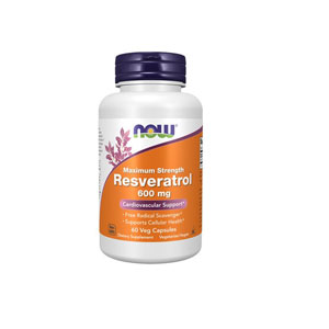 NOW �i�E Resveratrol - Maximum Strength (600mg) ���Z�x���X�x���g���[�� 60�x�W�J�v�Z��/60��