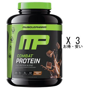 MUSCLE PHARM �}�b�X���t�@�[�� COMBAT PROTEIN POWDER �R���o�b�g 1.81kg 3�܂Ƃߔ���
