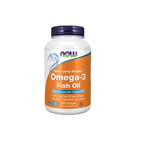NNOW �i�E Omega-3 Fish Oil - Molecularly Distilled ���p��e�ʃI���K�R�E���q�����t�B�b�V���I�C�� 200�\�t�g�W�F��/100��